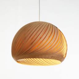 Pendant Light Mid-Century, Wood Lighting Chandelier, Bamboo Ceiling Veneer, Home Improvement, Japandi Hanging Lamp Shade, Wind - thumbnail 2
