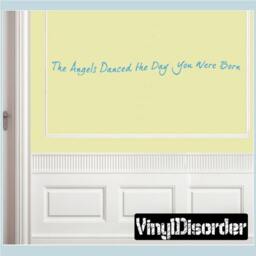 The Angels Danced The Day You Were Born - Vinyl Wall Decal Quotes Sticker Nurseryquotes15Et - thumbnail 1