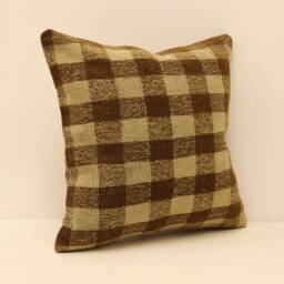 Kilim Pillow Cover 14x14 Turkish Textile Cushion Hand Made Decorative Home Design Throw Case Sofa Boho Covers 4Obf-22 - thumbnail 2