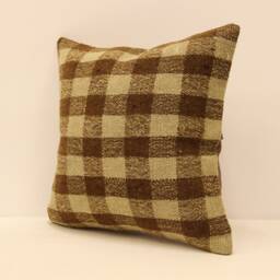 Kilim Pillow Cover 14x14 Turkish Textile Cushion Hand Made Decorative Home Design Throw Case Sofa Boho Covers 4Obf-22 - thumbnail 3