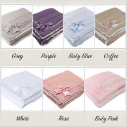 Personalised Embroidered Cable Knit Baby Blanket New Gift Christening Shower Birth Keepsake - thumbnail 2