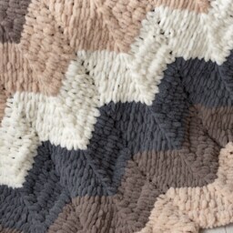 Chunky Hand Knit Blanket, Bohemian Bed Cover, Mother's Gift - thumbnail 3