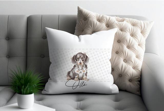 Personalized Dachshund Pillow Dog Lover Gift, Home Decor - image 1