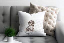 Personalized Dachshund Pillow Dog Lover Gift, Home Decor - thumbnail 1