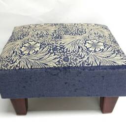 William Morris Marigold Footstool, Handmade in Britain - thumbnail 2