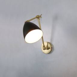 Long Wall Lamp, Black Bedside Wall Lamp, Arm Lamp Sconce , Brass Adjustable Lighting, For Bathroom - thumbnail 3