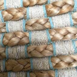 "Chindi Rag Jute Rug, Beautiful Handmade Boho Rug, Jute Vegan Rug 48""x30" - thumbnail 3