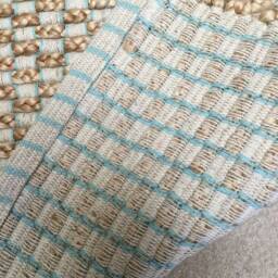 "Chindi Rag Jute Rug, Beautiful Handmade Boho Rug, Jute Vegan Rug 48""x30" - thumbnail 4