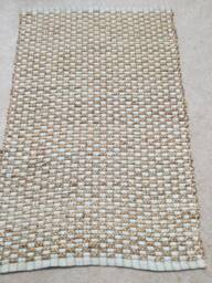 "Chindi Rag Jute Rug, Beautiful Handmade Boho Rug, Jute Vegan Rug 48""x30" - thumbnail 1