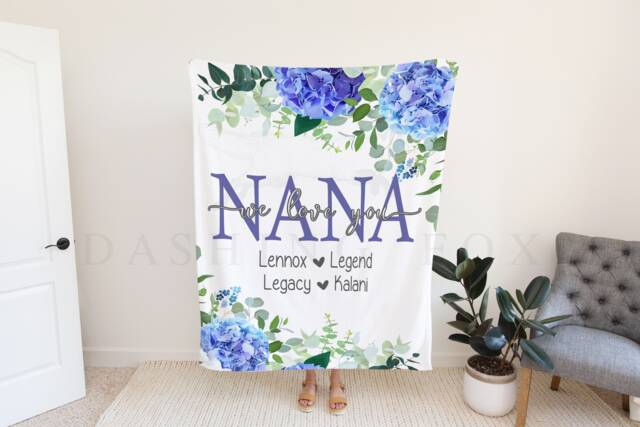 Christmas Gift For Her, Nana Present, Grandma Quote Blanket, From Kids Wife, Grandparent - image 1