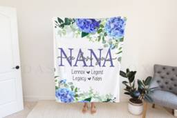 Christmas Gift For Her, Nana Present, Grandma Quote Blanket, From Kids Wife, Grandparent