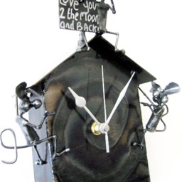 "Love Clock With Mice Blowing Kisses Saying ""I You To The Moon & Back" - thumbnail 4