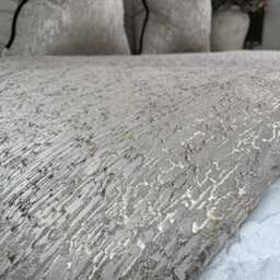 Bespoke Taupe Bed Runner, Cover, Luxury Throw Scarf Comforter, Double - King Size Bedcover Bedding Blake Gold - thumbnail 3
