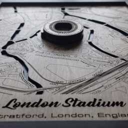 London Stadium Wall Art Laser Engraved Wood, West Ham United Fc Gift - thumbnail 3