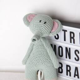 Crocheted Musical Box Elephant - thumbnail 2