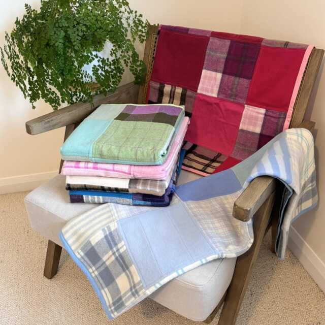 Patchwork Lambswool Blanket - image 1