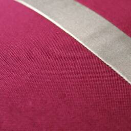 Maroon Red Pillow Cover Metallic Gold Stripe, Colorblock Design - thumbnail 2