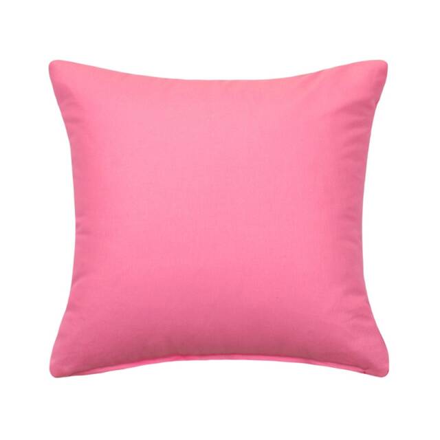 Solid Pink Cotton Throw Pillow Cover, Square/Lumbar - image 1