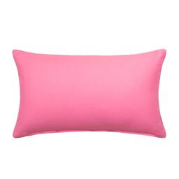 Solid Pink Cotton Throw Pillow Cover, Square/Lumbar - thumbnail 2