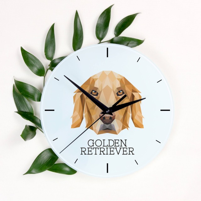 A Clock With A Golden Retriever Dog. New Collection The Geometric Dog - image 1