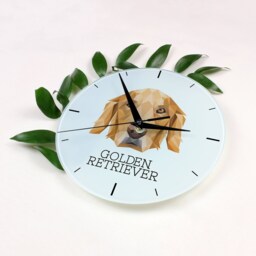A Clock With A Golden Retriever Dog. New Collection The Geometric Dog - thumbnail 2