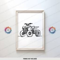 Quad Bike Prints - Minimal Nursery Decor - Set Of 3 Posters Transport Wall Art Kids Boys Room Home Vehicle Line Drawing - thumbnail 3