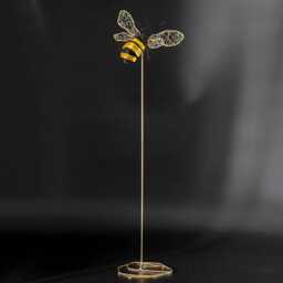 Bumble Bee Sculpture, Copper Wire Art Insect Decor, Original Artwork - thumbnail 2