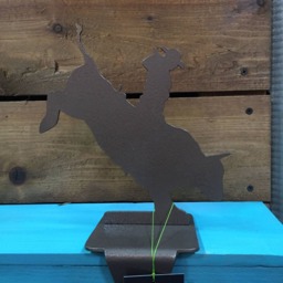 Bull Rider Stocking Hanger - Cowboy Christmas Gift Rodeo Decor Personalized - thumbnail 3