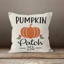 Halloween Pumpkin Cushion Covers/Decorative Autumn Pillow Cases/Dry Leaves Orange Yellow Print Cases/Pumpkin & Cover - thumbnail 2