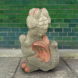 Concrete Massive Dragon Figurine Stone Statue Front Door Garden Sculpture Lawn Ornament Yard Decor Art Cement Handmade Gift - thumbnail 2