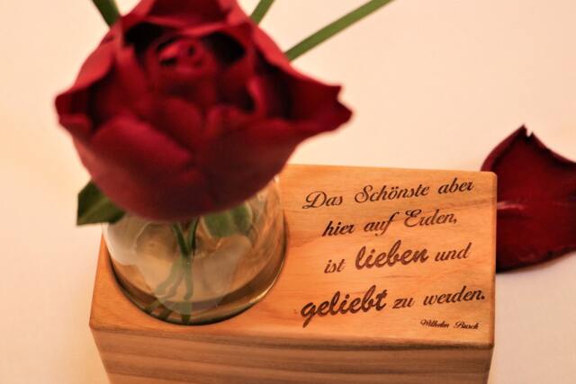 Flower Vase With Saying Engraved, Valentine's Day, Anniversary, Love - image 1