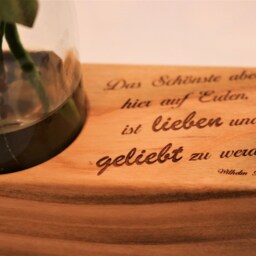 Flower Vase With Saying Engraved, Valentine's Day, Anniversary, Love - thumbnail 2
