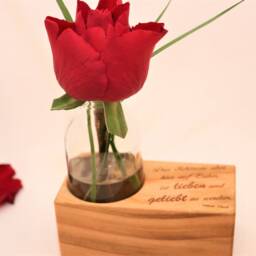 Flower Vase With Saying Engraved, Valentine's Day, Anniversary, Love - thumbnail 3