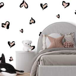Leopard Print Heart Wall Stickers Girl's Room Decor - thumbnail 2
