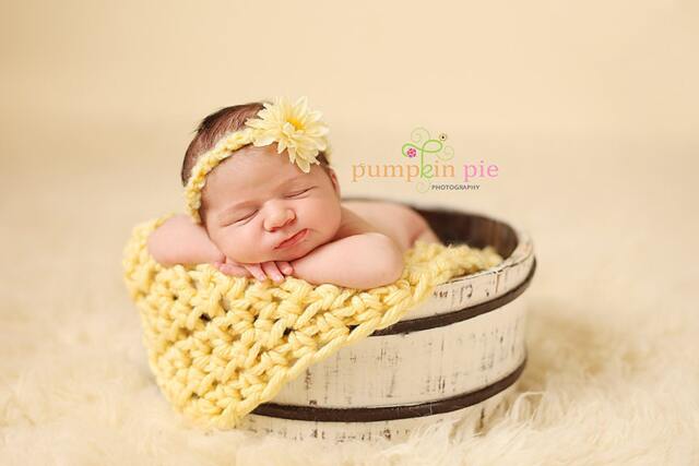 Buttercup Newborn Baby Blanket Photo Prop - image 1