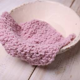 Beige Newborn Layering Blanket For Photography, Baby Textured - 100% Wool Photo Prop - thumbnail 2