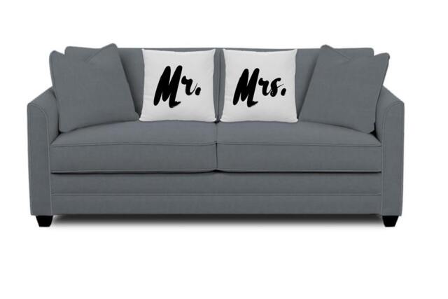 Mr. & Mrs. Pillows - Wedding Gift Pillow For Couple -Set Of 2 Married Couple Gift Bride Groom - image 1