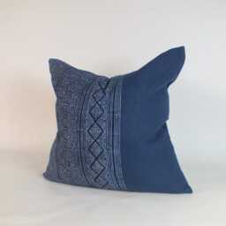 Hmong Batik Pillow Hand-Painted Fabrics Indigo Ethnic Decorative Sofa Cushions