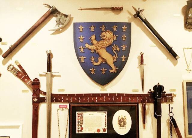 Medieval Knight Shield Custom Hand Painted Coat Of Arms Family Crest Crusader Shield - image 1