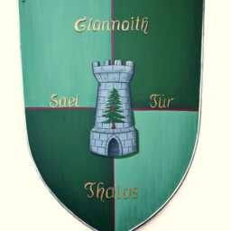 Medieval Knight Shield Custom Hand Painted Coat Of Arms Family Crest Crusader Shield - thumbnail 2