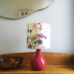Sparrow Floral Lampshade Chinoiserie Style, Knitted Cotton - thumbnail 4