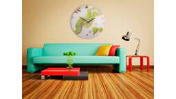 Large Wall Clock With Modern Lighting, Glass Clocks For Wall, Circular Art Lights, Resin Kitchen Or Office - thumbnail 1