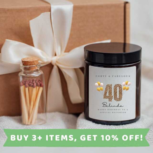 Daughter 40Th Birthday Candle Gift Set Box Gifts Present Card - image 1