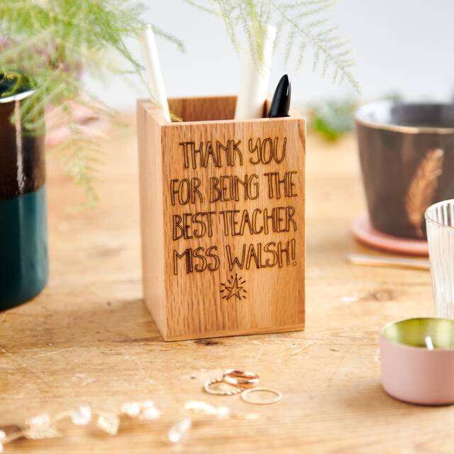 Thank You Teacher Gift Pen Pot - For End Of Term Personalised Appreciation - image 1