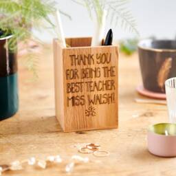 Thank You Teacher Gift Pen Pot - For End Of Term Personalised Appreciation