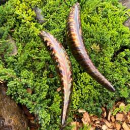 Bronze Sculpture Garden Fish Handmade Welded Metal Art Patina Outdoor Garden Decor - thumbnail 3