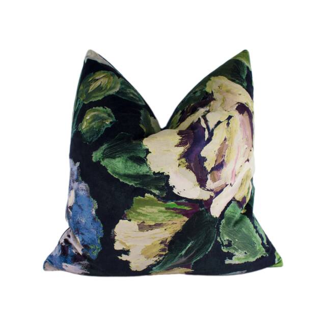 Designers Guild - Bloomsbury Rose Indigo Sumptuous Velvet Cushion Cover Home Decor Throw Pillow - image 1
