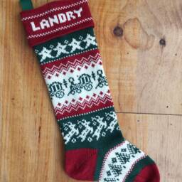 Personalized Christmas Stocking With A Train - thumbnail 3