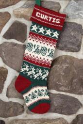 Personalized Christmas Stocking With A Train