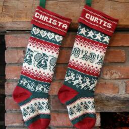 Personalized Christmas Stocking With A Train - thumbnail 2